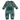 front view of Carhartt Baby Girls' Long Sleeve horse Printed Coverall one piece outfit with pocket in teal blue
