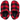 Top view of the Crocs Classic Cozzzy Slipper in red & black plaid