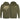 Front and back of the Old Row Outdoors Retro Triangle Camo Pigment Dyed Premium Hoodie in Military Green