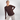 woman wearing the Super Soft Viscose Long Sleeve Top in espresso brown with light pants on a white background